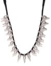 YouBella Oxidised Silver-Toned  Black Metal Necklace